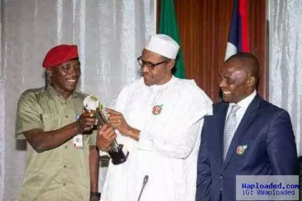 Photos: President Buhari Receives GLO CAF Platinum Award For Good Leadership